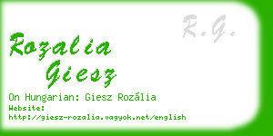 rozalia giesz business card